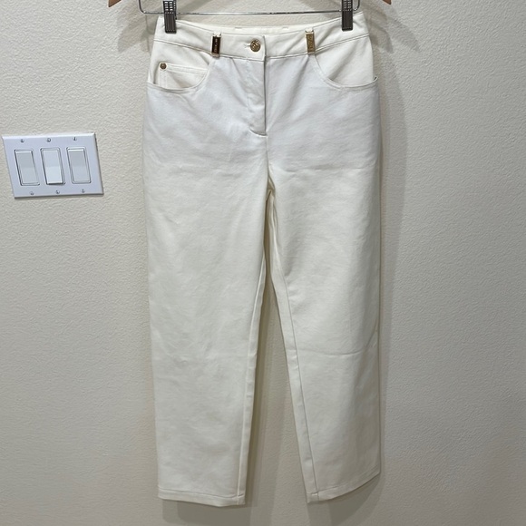 St John By Marie Gray Off White Five Pocket Pants—GORGEOUS!! Excellent Cond!! 2